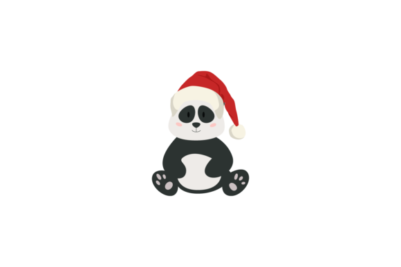 Animals Panda Wearing Christmas Hats Illustration Review