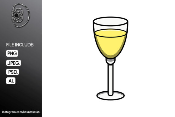 Champagne Christmas Cartoon Illustration for Branding and Marketing