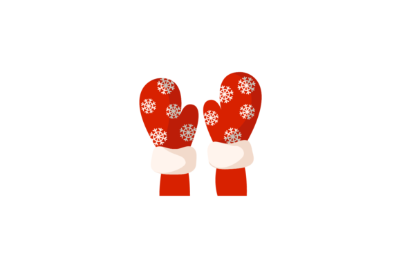 Christmas Birthday Party Gloves Svg for Branding and Packaging