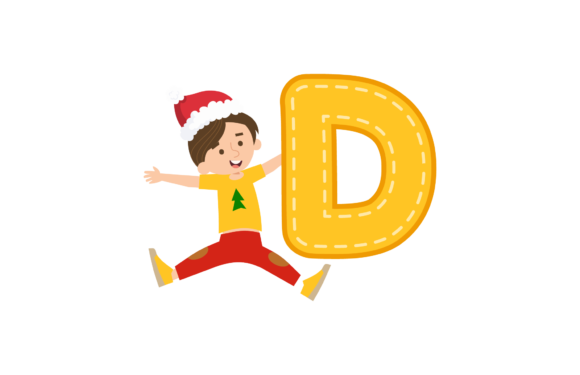 Christmas Ornament Child Alphabet Illustrations