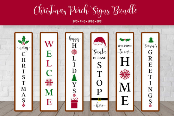 Christmas Porch Sign SVG Bundle for Local Branding
