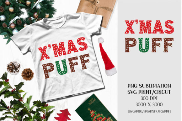 Christmas Sublimation X mas Puff Illustrations for Local Branding