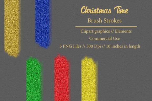 Christmas Time Brush Strokes Illustrations for Local Business Branding
