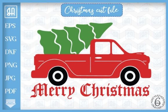 Christmas Truck SVG for Illustrations