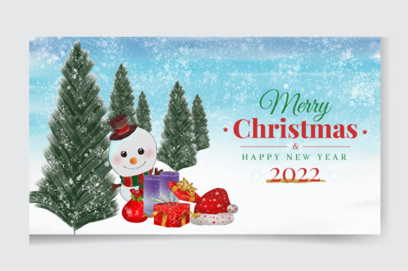 Christmas Watercolor Winter Forest Illustrations
