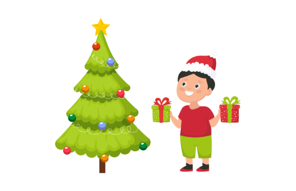 Christmas Winter Child Illustration for Crafting and Design