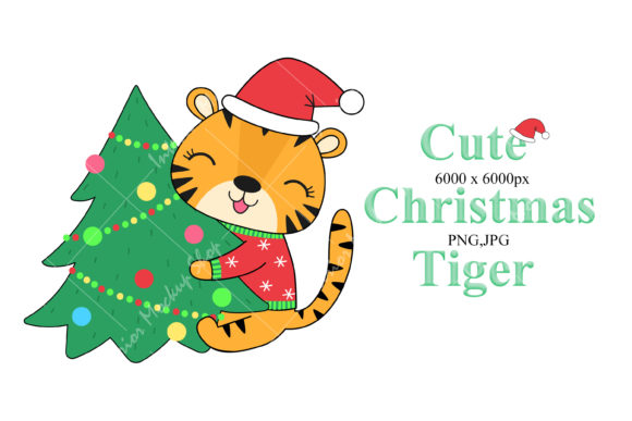 Cute Christmas Tiger - 5 Illustration Review
