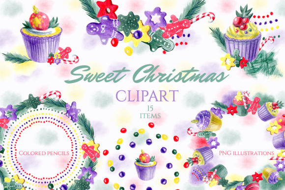 Sweet Christmas Clipart Dessert Wreath Review